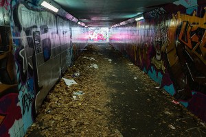 Junction's dark, litter strewn underpass fails the safety test.